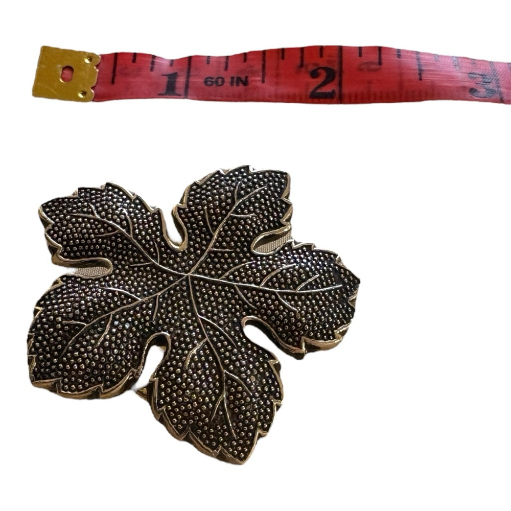 Western Germany Eloxal Aluminium Maple Leaf Brooch One Size